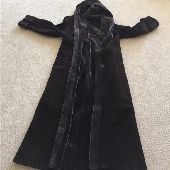 Saks Fifth Avenue Jackets & Blazers - Chocolate brown full length shearling coat